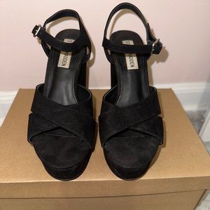 Steve Madden Black Suede Heels